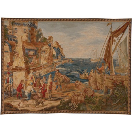 Retour de pêche, Tapisserie Art de Lys