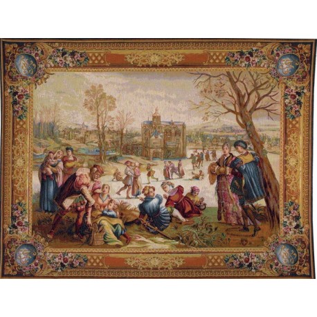 Les Patineurs, Tapisserie Art de Lys