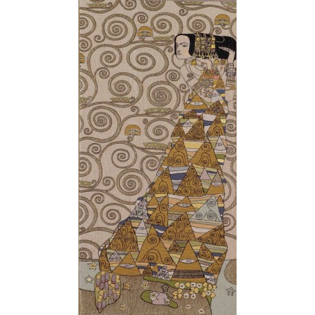 Klimt L'attente (clair), Tapisserie Art de Lys