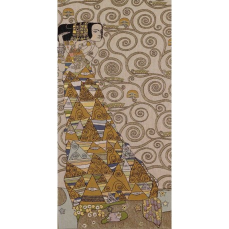 Klimt L'attente (clair gauche), Tapisserie Art de Lys