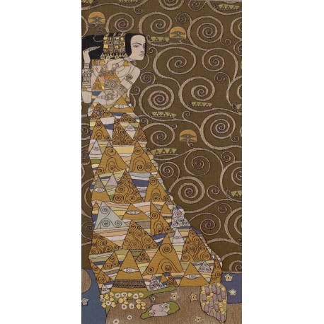 Klimt L'attente (foncé gauche), Tapisserie Art de Lys