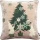 Sapin et flocons verts