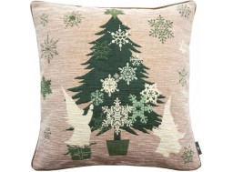 Sapin et flocons verts