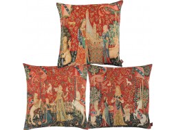 Coussins Dame à la Licorne, lot de 3