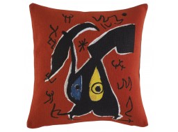 coussin Miro - rouge - Femme, oiseaux