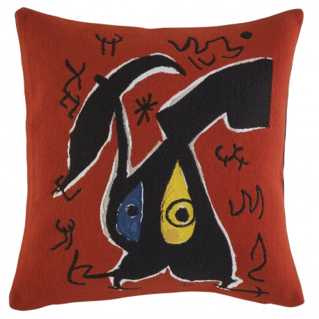 coussin Miro - rouge - Femme, oiseaux