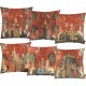 Lot 6 coussins Dame à la Licorne