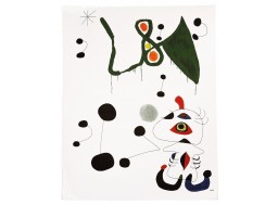 Femme et oiseau dans la nuit, Mirò