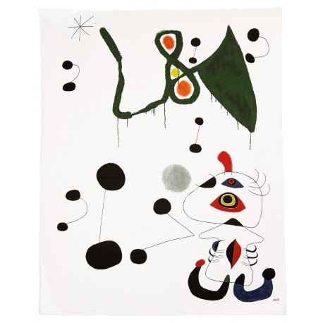 Femme et oiseau dans la nuit, Mirò
