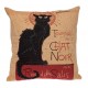 Le Chat Noir Housse de coussin