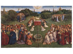 Tapisserie "adoration de l'agneau mystic"