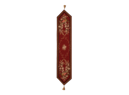Chemin de table Aubusson rouge