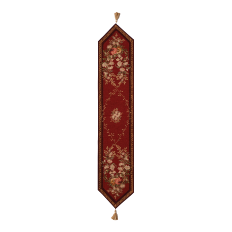 Chemin de table Aubusson rouge