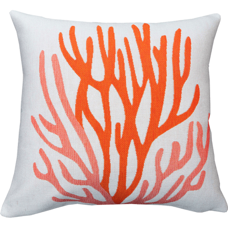 Coussin extérieur corail