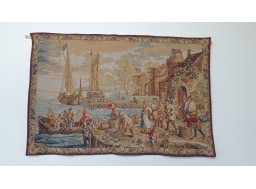 Arrivée au port - tapisserie Pansu