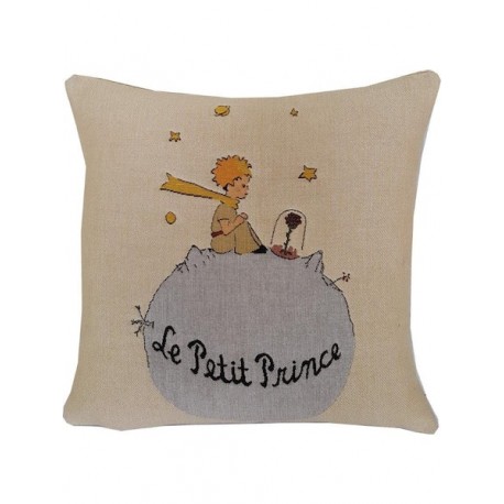 Coussin Le Petit Prince - rose et planète
