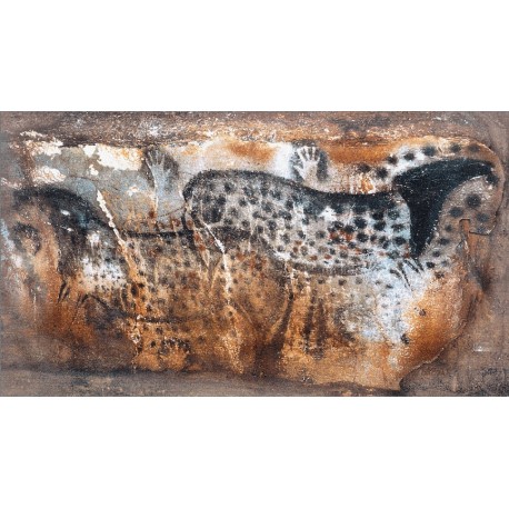 Tapisserie Mains et Chevaux (Grotte de Pech Merle)