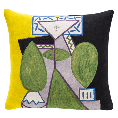 Coussin 'femme en vert et mauve - 1947 '