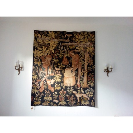 Tapisserie la pesée et l'art de forger